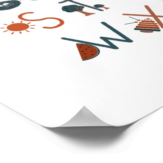 Boho Alphabet Poster, Wandkunst, Klassenposter Poster (Ecke)