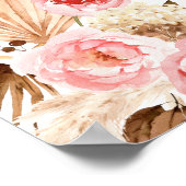 Boho Alphabetische Orderhochzeitkarte Poster (Ecke)