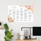 Boho Alphabetische Orderhochzeitkarte Poster (Heimbüro)