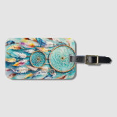 Boho American Indian Traumfänger, Wasserfarbe Gepäckanhänger (Vorderseite (Horizontal))