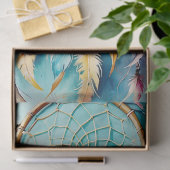 Boho Amerikanische Ureinwohner Dream Catcher, Aqua Seidenpapier (Geschenk)