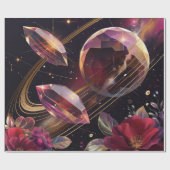 Boho Amethyst Himmelsmystikmuster Geschenkpapier (Flach)