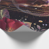 Boho Amethyst Himmelsmystikmuster Geschenkpapier (Ecke)