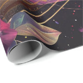 Boho Amethyst Himmelsmystikmuster Geschenkpapier (Rolleneckpunkt)