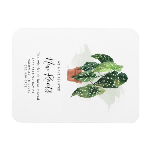 Boho Änderung der Adresse Moderne Ankündigung Magnet (Horizontal)