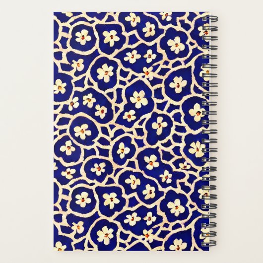 Boho Anemone Blue Planner Planer (Rückseite)