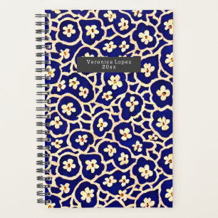 Boho Anemone Blue Planner Planer