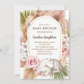 Boho Animal Baby Brunch Einladung (Vorderseite)