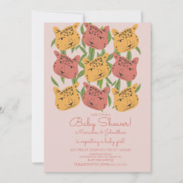 Boho Animal Cat Cheetah Safari Babydusche Einladung
