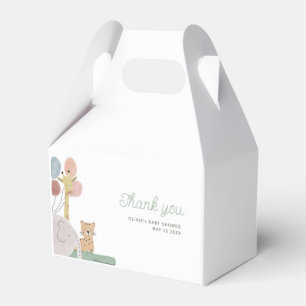 Boho Animal Dankeschön Label Geschenkschachtel