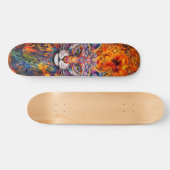 Boho Animal Head & Abstrakt Art Skateboard Deck (Horizontal)