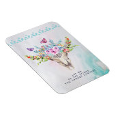 Boho Animal Skull Inspiration Zitat Gelassen gehen Magnet (Rechte Seite)