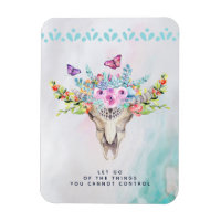 Boho Animal Skull Inspiration Zitat Gelassen gehen