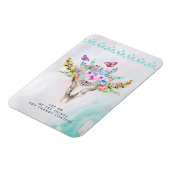 Boho Animal Skull Inspiration Zitat Gelassen gehen Magnet (Linke Seite)