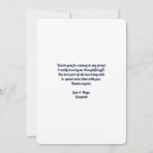 Boho Animal Skull mit Schmetterlingen und Blume Dankeskarte (Rückseite)