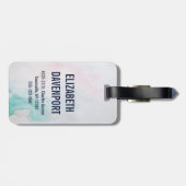 Boho Animal Skull mit Schmetterlingen und Blume Gepäckanhänger (Rückseite horizontal)