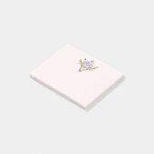 Boho Animal Skull mit Schmetterlingen und Blume Post-it Klebezettel (angewinkelt)