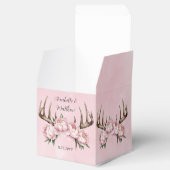Boho Antler mit Pink Peonies Wedding Geschenkschachtel (Geöffnet)