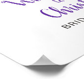 Boho Antlers Floral Brautparty Begrüßungszeichen Poster (Ecke)