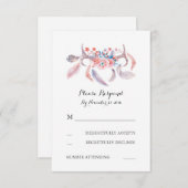 Boho antlers Hochzeit rsvp (Vorne/Hinten)