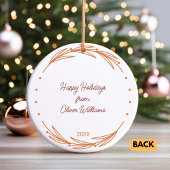 Boho Apple Custom Gift für Lehrerbewertung Keramik Ornament