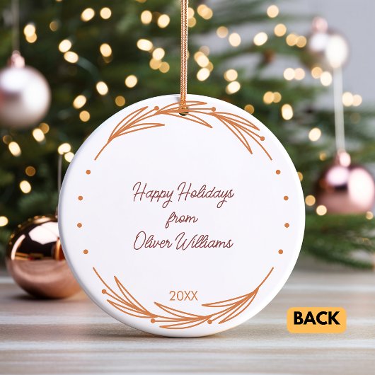 Boho Apple Custom Gift für Lehrerbewertung Keramik Ornament