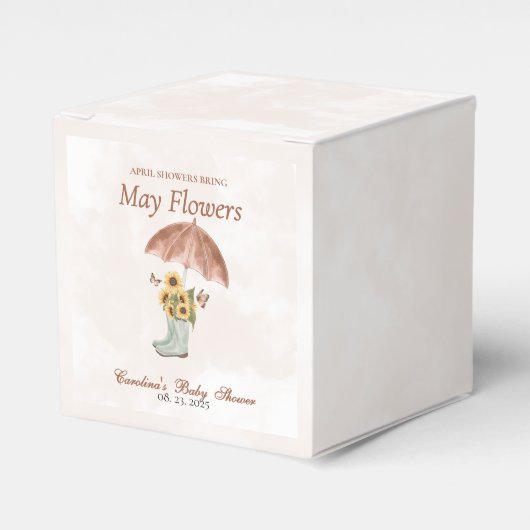 Boho April Duschen bringen May Blume Babydusche Geschenkschachtel (Vorderseite)