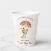 Boho April Duschen bringen May Blume Babydusche Pappbecher (Vorderseite)