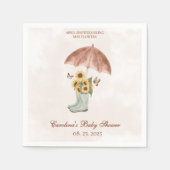 Boho April Duschen bringen May Blume Babydusche Serviette (Vorderseite)