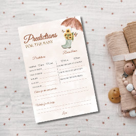 Boho april duwers Baby Shower Predictions Game