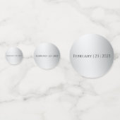 Boho Aqua-Rose auf Silberhochzeit Konfetti (Rückseiten)