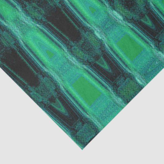 Boho Aquamarin Abstrakt Decoupage Seidenpapier (Ausschnitt)