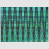 Boho Aquamarin Abstrakt Decoupage Seidenpapier (Vorderseite)