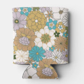 Boho Aquamarin Brown Floral Niedlich Baby Dusche C Dosenkühler (Rückseite)