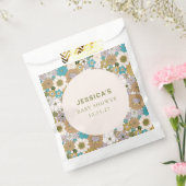 Boho Aquamarin Brown Floral Niedlich Baby Dusche C Geschenktütchen (Versiegelt)