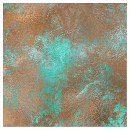 Boho Aquamarin Copper Grunge Stoff
