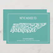 Boho Aquamarin Floral Mandala Tennessee Staat Movi Ankündigung (Vorne/Hinten)