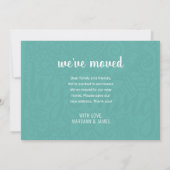 Boho Aquamarin Floral Mandala Wyoming Staat Moving Ankündigung (Rückseite)