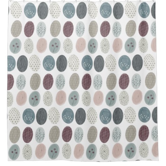 Boho Aquamarin und Blush Duschvorhang Bohemischen  (Vorderseite)