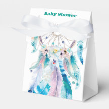 Boho Aquamarine und Lila Dreamcatcher Babydusche