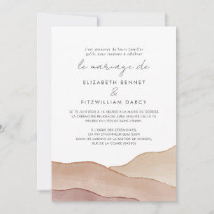 Boho-Aquarell-Abstrakt Le Mariage De Einladung