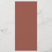 Boho-Aquarell-Abstrakt | Rust Maple-Abendessen Menükarte (Rückseite)