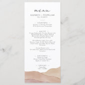 Boho-Aquarell-Abstrakt | Rust Maple-Abendessen Menükarte (Vorderseite)