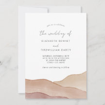 Boho-Aquarell-Abstrakte Hochzeit von