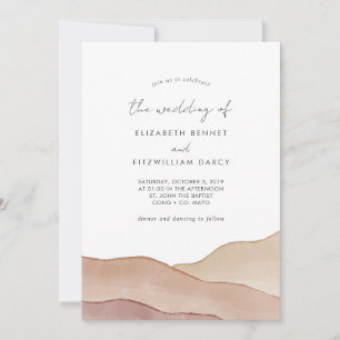 Boho-Aquarell-Abstrakte Hochzeit von Einladung