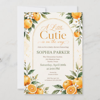 Boho-Aquarell-Baby-Party 'Little Cutie' Einladung