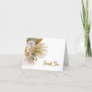Boho-Aquarell-Blumen-Dankeskarten Dankeskarte