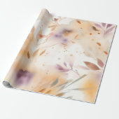 Boho-Aquarell-Blumen-Frühlingsgarten Geschenkpapier (Ungerollt)