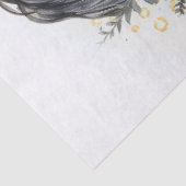 Boho-Aquarell-Blumen Schwarz Pferd Seidenpapier (Detail)