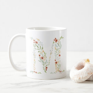 Boho-Aquarell-Blumenmuster Kaffeetasse